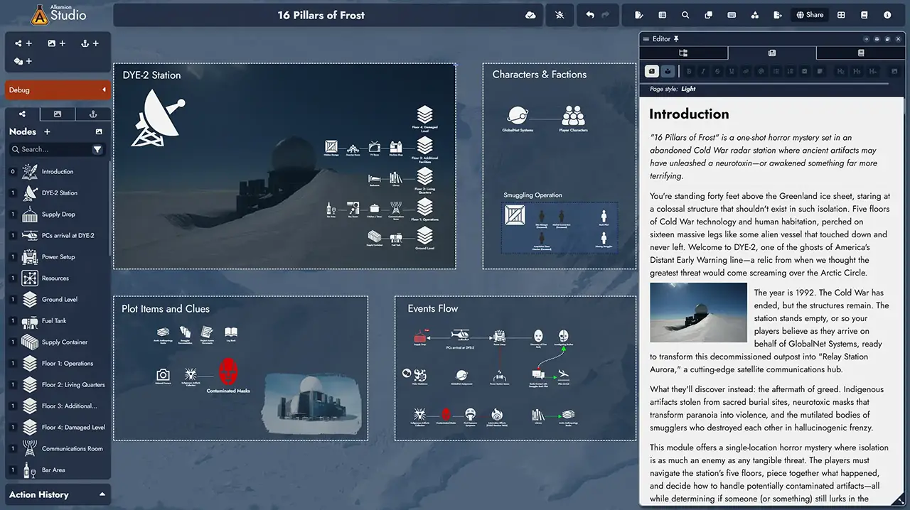 Wide view of a modern module