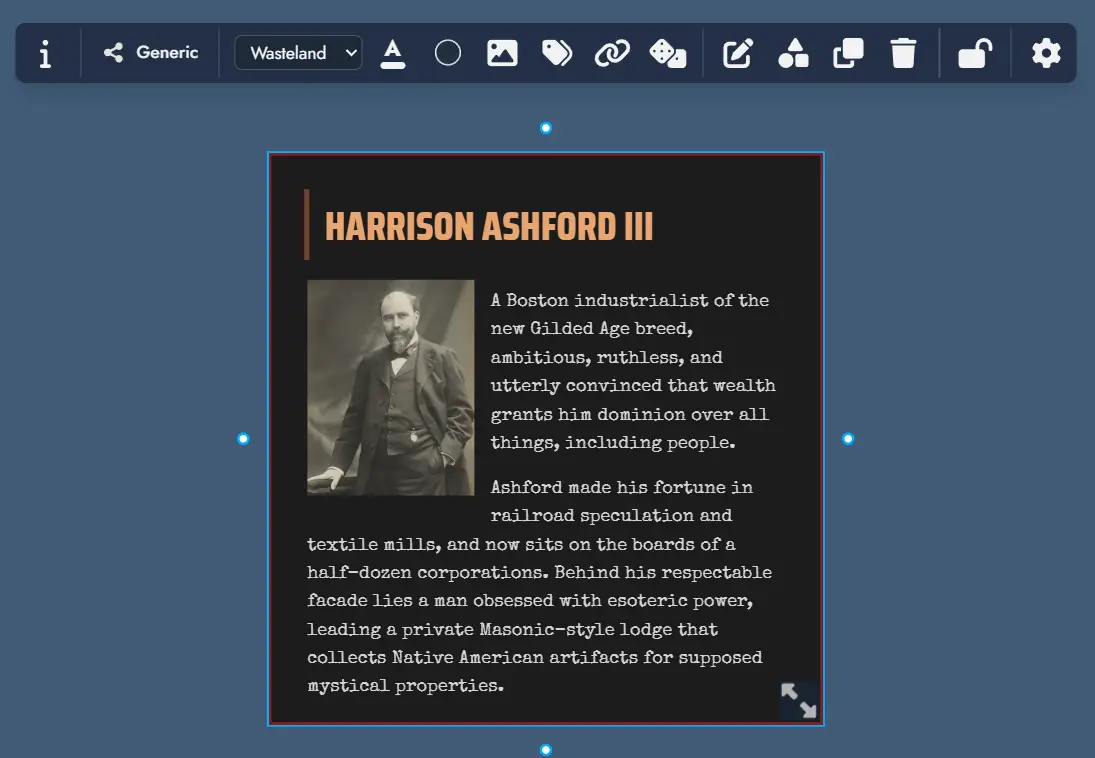 Screenshot of multiple Tokens on a Board